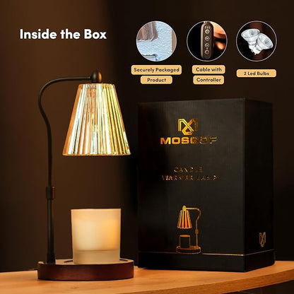 Candle Warmer Lamp with Timer and Dimmable, Candle Lamp Warmer for Mom Birthday Gifts, Elegant Design Electric Candle Warmers for Aromatherapy, Portable Wax Warmer Lamp