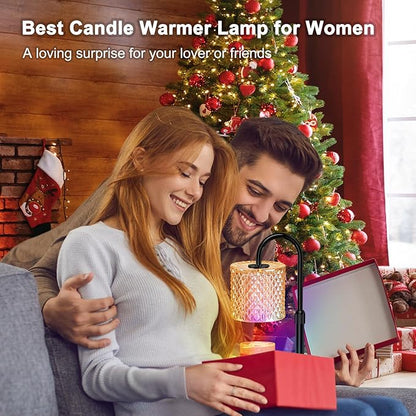 Candle Warmer Lamp with Timer, Dimmer Candle Lamp with RGB Light, Height Adjustable, Ideal Home Decor and Housewarming Gift for Mom, Women
