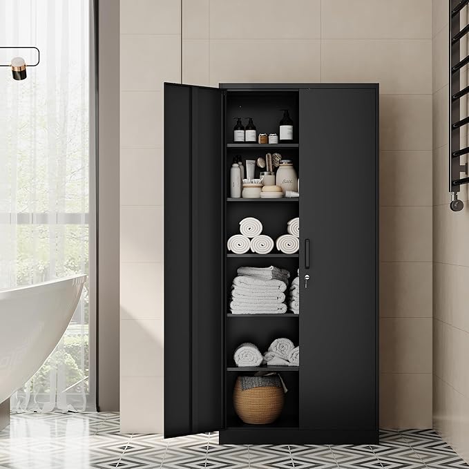 Metal Storage Cabinet-72” Tall Steel File Cabinet