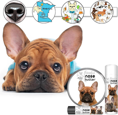 The Blissful Dog Black Masked Fawn French Bulldog Unscented Nose Butter, 16oz
