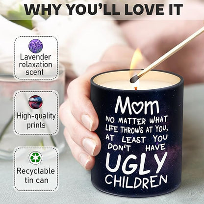 Gifts for Mom from Daughter, Son - Christmas Gifts for Mom, Wife, Women - Moms Birthday Gift Ideas, Cool Birthday Gift for Moms - Funny Christmas Candle, mom Soy Wax Candle