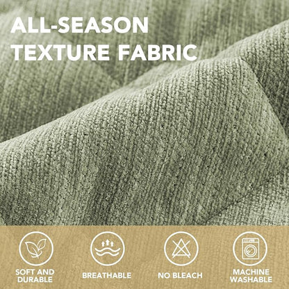 H.VERSAILTEX Chenille Couch Cover for Dogs Washable Soft Fuzzy Extra Large Sofa Slipcovers Sectional Sofa Cover Thick Pet Couch Cover Protector Non-Slip Dog Bed Cover(Tender Green, 28" x 134")