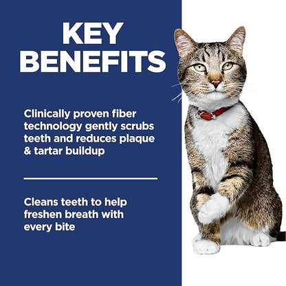 Hill's Science Diet Oral Care, Adult 1-6, Plaque & Tartar Buildup Support, Dry Cat Food, Chicken Recipe, 7 lb Bag