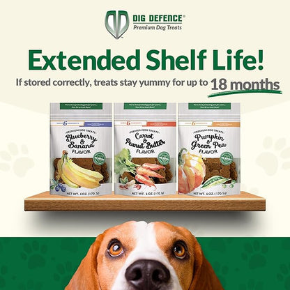 Dig Defence Premium Dog Treats Variety Pack - Gourmet Healthy Dog Treats, All-Natural Training Treats for Large, Medium & Small Dogs, 6-Pack