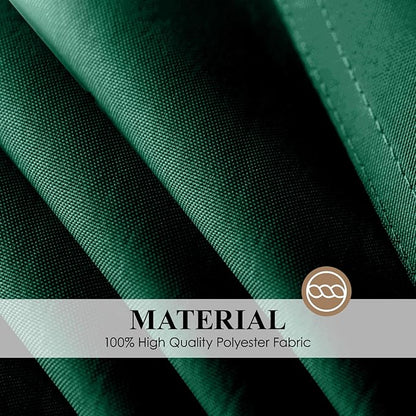 Square Tablecloth 52 x 52 Inch Dark Green Tablecloths Stain-Wrinkle Resistant Washable Polyester Table Cloths for Holiday, Buffet Parties,and Wedding 6pack