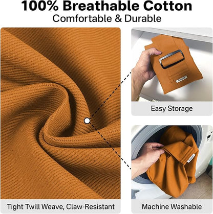 [Cozy Travel] Cat Carrier Pouch, Soft Sided Cat Sling Bag for Small Medium Cats, Carrying Sack, Restraint for Nail Trimming, Grooming,Caramel Small Upgrade