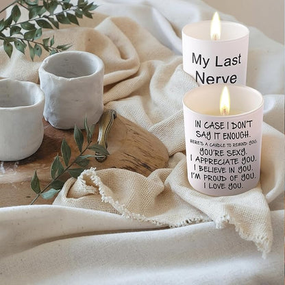 BFJLIFE Candles Gifts for Her Funny Novelty Unique Valentines Mothers Day Anniversary Birthday Christmas Gifts for Girlfriend Wife Stocking Stuffers Lavender Scented Soy Candle