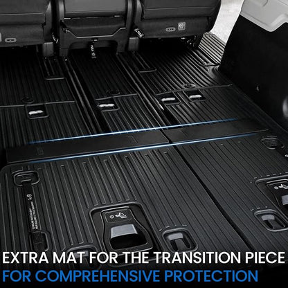 Backrest Mats for 2022-2025 2026 Kia Carnival Fold-in-Floor Use, All Weather TPE 3rd Row Seat Back Covers Trunk Area Accessories (Backrest Mat for 3rd-Row)