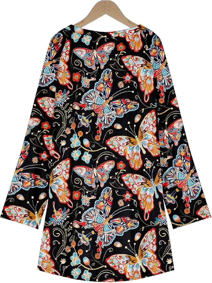 MARSVOVO Women Novelty Graphic Plus Size Sweater Crewneck Long Sleeve Cute Printed Loose Fit Casual Fall Sweaters Top