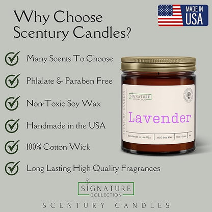Peppermint Eucalyptus Scented Candle, Many Scents to Choose from, All Natural Non-Toxic Soy Wax, Handmade in The USA(Peppermint Eucalyptus)
