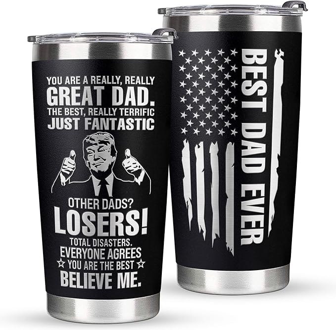 Christmas Gifts for Dad, Men - Gifts for Dad from Daughter, Son - Dads Birthday Gift Ideas, Happy Birthday gifts for Dads, Fathers - Best Dad Ever Gift, Present for dads, Fathers - 20 Oz dad Tumbler