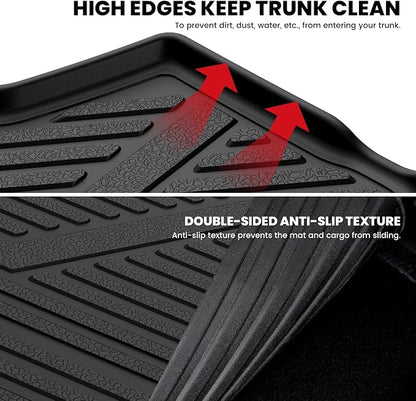 LASFIT Cargo Mat for Kia NIRO 2026 2025 2024 2023 (Fit EV & Hybrid, Not Fit PHEV), All Weather TPE Custom Fit Easy Clean Car Trunk Mat for Kia NIRO EV 2023-2026 Cargo Liner, Black
