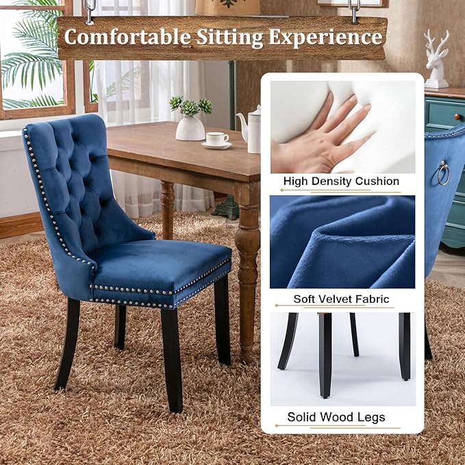 Goujxcy 5-Piece Extendable Dining Table Set for 4-8 People 63-78 Inch Kitchen Table Set with 4 Velvet Upholstered Chairs Farmhouse Rectangular Dining Room Table Set for Kitchen Dining Room Apartment