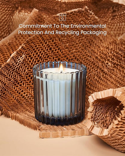 M&SENSE Snowy Christmas Scented Candles, Jar Candle, Christmas Fall Gifts for Home Decor, 60 Hours Burning, Natural Soy Wax Relaxing Aromatherapy Candle