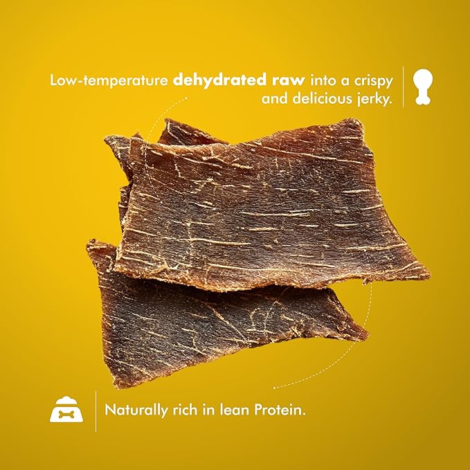 King Lou Pets - Turkey Jerky for Dogs - USA-Made Dehydrated Dog Treats - 1lb Fresh Turkey Breast Prior to Dehydration