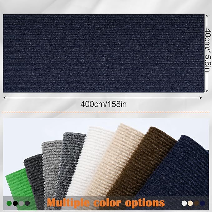 Cat Scratch Furniture Protector - 158" x 15.8" Trimmable Self-Adhesive Cats Claws Scratch Pads, DIY Cat Climbing Couch Protector for Scratch Post Cat Tree Replacement Indoor (Dark Blue)