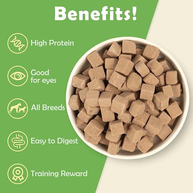 MON2SUN Freeze Dried Chicken Liver Cat and Dog Treats, Single Ingredient Natural and Healthy Dog Snacks, High Protein Training Treats & Food Topper, 10.6oz