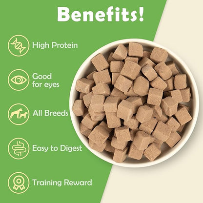 MON2SUN Freeze Dried Chicken Liver Cat and Dog Treats, Single Ingredient Natural and Healthy Dog Snacks, High Protein Training Treats & Food Topper, 10.6oz