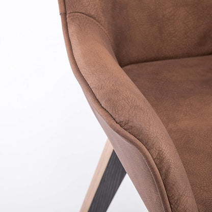 PU Leather Living Room Chairs with Arms Mid Modern Dining Chairs Set of 4 & 2 & 6 Kitchen & Dining Room Chairs Upholstered Accent Chairs Set of 2 (Brown, 2)