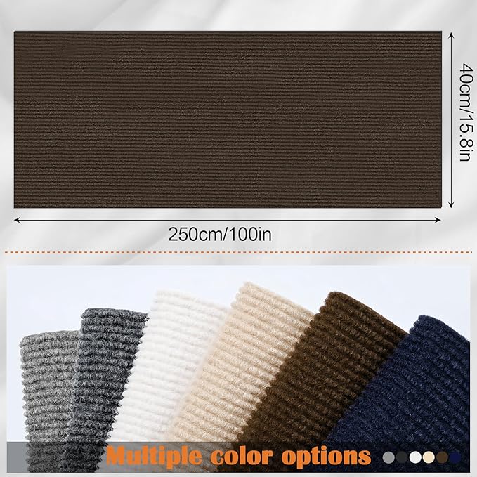 Cat Sofa Scratch Furniture Protector - 100" x 15.8" Trimmable Self-Adhesive Cats Claws Scratch Pads, Cat DIY Climbing Couch Protector for Scratch Post Cat Tree Shelves Wall Indoor (Brown)