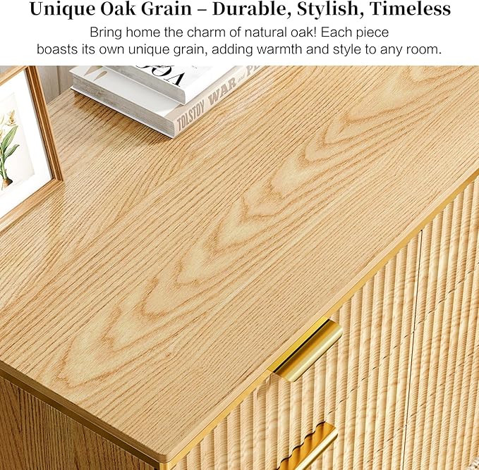 L Shaped Standing Desk,47" Home Office Desks, Executive, Farmhouse Computer Desk with 6 Drawers File Drawer, Rustic Computer Writing, Oak