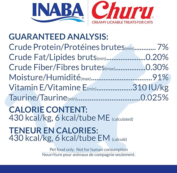 INABA Churu Cat Treats, Lickable, Squeezable Creamy Purée Cat Treat with Green Tea Extract & Taurine, 0.5 Ounces Each Tube, 20 Tubes, Seafood Variety Box