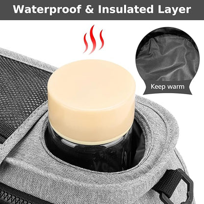 Accmor Universal Stroller Organizer with Insulated Cup Holder Detachable Phone Bag and Shoulder Strap,Stroller Bag Caddy Organizer Fits for Uppababy, Baby Jogger, Britax Strollers