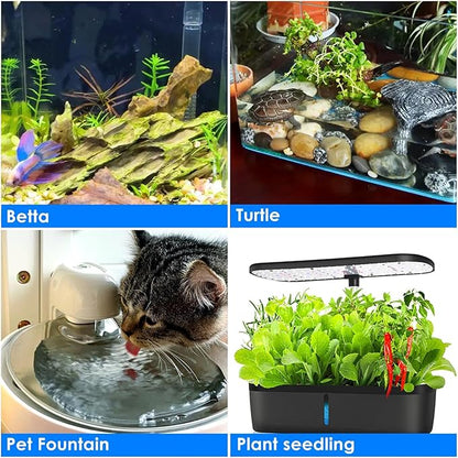Mini Aquarium Heater 25W Super Small Fish Tank Heater with Digital Display Thermostat, Alumina Ceramic Betta Tank Heater Turtle Heater for 3-5 Gallon Tanks