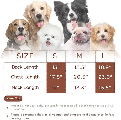 Dog Sweater for Small Medium Dogs & Cats, Classic Turtleneck Knitted Striped Pet Sweater, Warm Winter Soft Christmas Outfit for Boy & Girl Dogs, Medium