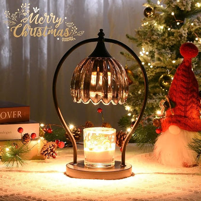 Candle Warmer Lamp with Timer, Vintage Black Wax Melt Warmer Lamp Electric Dimmable Candle Warmer, House Warming Gifts Home Decor for Living Room Bedroom Office, Birthday Gifts for Mom, Women & Men