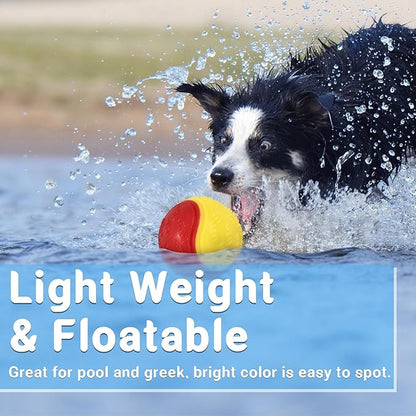 3.5in Squeaky Dog Balls Toys for Training, Dog Toys to Keep Them Busy, High Bouncy Balls for Interactive Playing, Great for Puppy Pet Teething and Chew 4Pcs