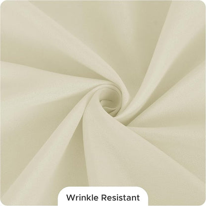 Fitable 8 Pack Round Tablecloths: Stain Resistant Wrinkle Free Circle Table Clothes, Washable Reusable Polyester Table Covers for Wedding Party Birthday Banquet Reception(Ivory, 70 Inch)