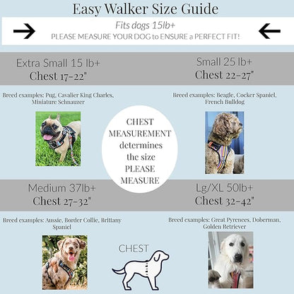 Lucky Love Dog No Pull Dog Harness, Adjustable and Easy to Walk, Cute Patterned Harness for Medium Male & Female Dogs - Laguna, Medium
