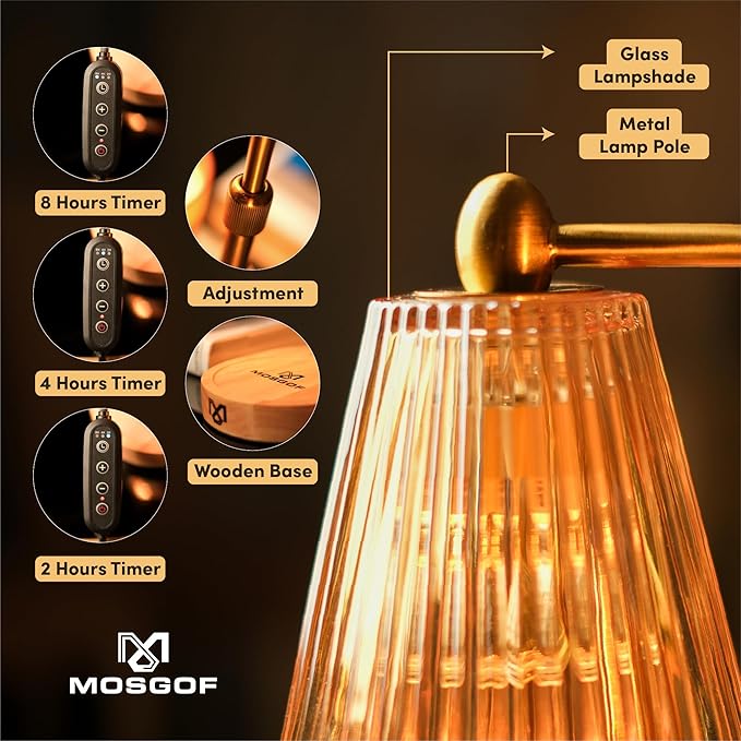 Candle Warmer Lamp with Timer and Dimmable, Candle Lamp Warmer for Mom Birthday Gifts, Elegant Design Electric Candle Warmers for Aromatherapy, Portable Wax Warmer Lamp