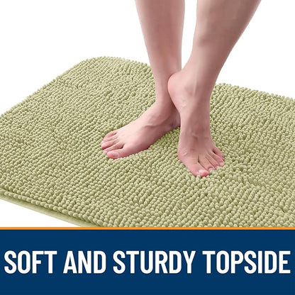 OLANLY Dog Door Mat for Muddy Paws 45x27, Absorbs Moisture and Dirt, Absorbent Non-Slip Washable Doormat, Quick Dry Chenille Mud Mat for Dogs, Entry Indoor Entryway Carpet for Inside Floor, Vanilla
