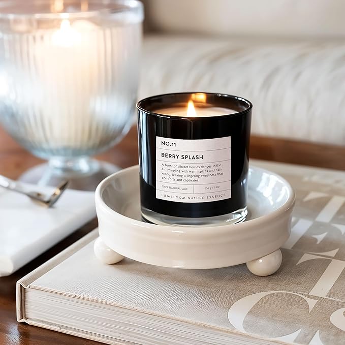 Berry Splash Luxury Scented Candles, 9oz Soy Wax Candles for Home Scented, BlackBerry, Boysenberry & Woods Scent, Long Burning Time, Gifts for Christmas, Women, Friends, Men, Mom, Teacher