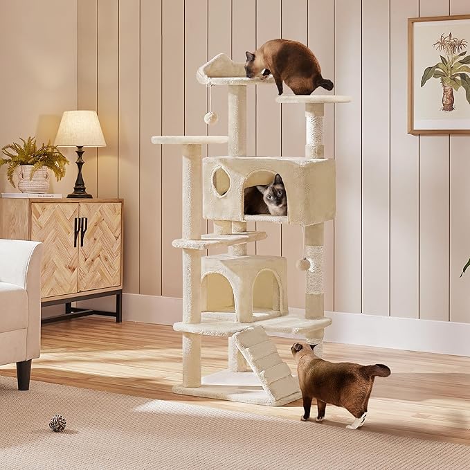 Yaheetech 54in Cat Tree Tower Condo Furniture Scratch Post for Kittens Pet House Play
