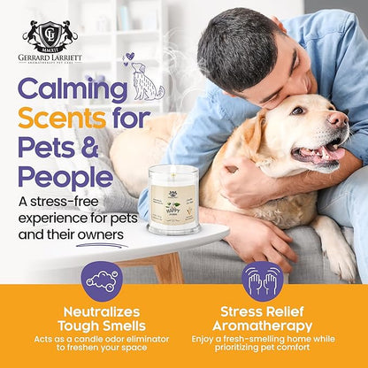 Pet Odor Eliminator Candle Happy Jasmine Scented Candle, Calming Candles Aromatherapy for Home Decor, Soy Wax Pet Candles Odor Eliminator for Animal Lover, Aromatherapy by Gerrard Larriett