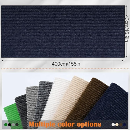 Cat Scratch Furniture Protector - 158" x 17" Trimmable Self-Adhesive Cats Claws Scratch Pads, DIY Cat Climbing Couch Protector for Scratch Post Cat Tree Replacement Indoor (Dark Blue)