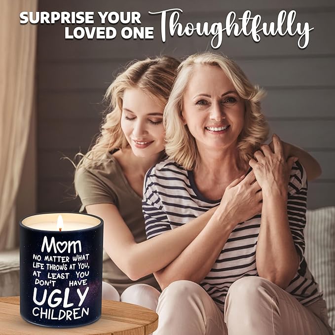 Gifts for Mom from Daughter, Son - Christmas Gifts for Mom, Wife, Women - Moms Birthday Gift Ideas, Cool Birthday Gift for Moms - Funny Christmas Candle, mom Soy Wax Candle