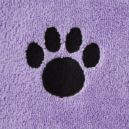 Bone Dry Pet Grooming, Embroidered Microfiber Towel Drying Collection, 15x30, Lavender