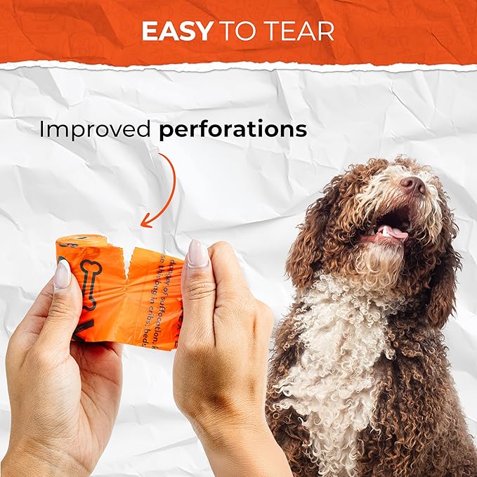 Pexter Dog Poop Bags, Leak-Proof, Strong and Unscented -18 Pack (270 Bags)