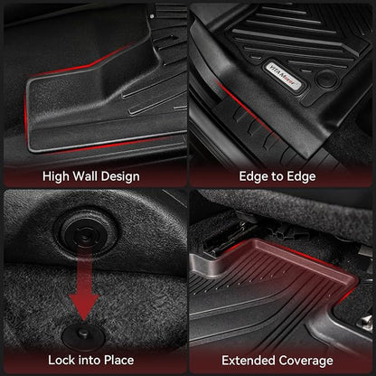 YITAMOTOR Floor Mats & Cargo Liner for Mazda CX-30 2026 2025 2024 2023 2022 2021 2020 Includes 2 Rows and Trunk Mat Set, Cutsom Fit All-Weather Automotive Floor Mat Set Liners, Black