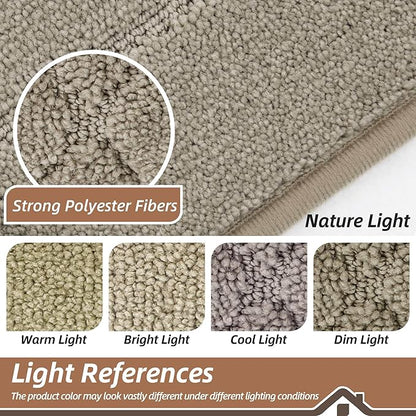 BEQHAUSE Dirt Trapper Door Mat 24" x 36", Doormat Non-Slip Entryway Rugs Washable, Dog Door Mat Stain Resistant and Absorbent Welcome Floor Mat for Front Back Door, Mud Wet Shoes & Paws, Beige