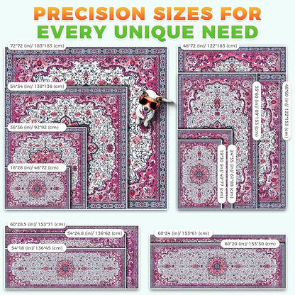 Hompet 2 Pack Super Absorbent Dog Door Mat for Muddy Paws, Washable Pee Pads for Dogs, Reusable Puppy Training Pads, Quick Dry Non-Slip Pet Entryway Rug, Leak-Proof Potty Pad for Indoor Floors 48x60