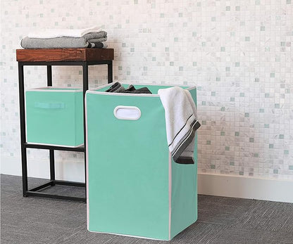 Simple Houseware Foldable Closet Laundry Hamper Basket, Turquoise