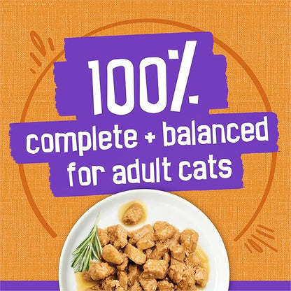 Purina Friskies Wet Cat Food, Meaty Bits Chicken Dinner in Gravy - (Pack of 24) 5.5 oz. Cans