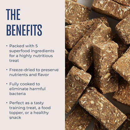 WagWell Freeze-Dried Treats - Beef, Sweet Potato, + Yogurt Recipe - Fully Cooked, High Protein Made in The USA - Minimally Processed & Vet Approved