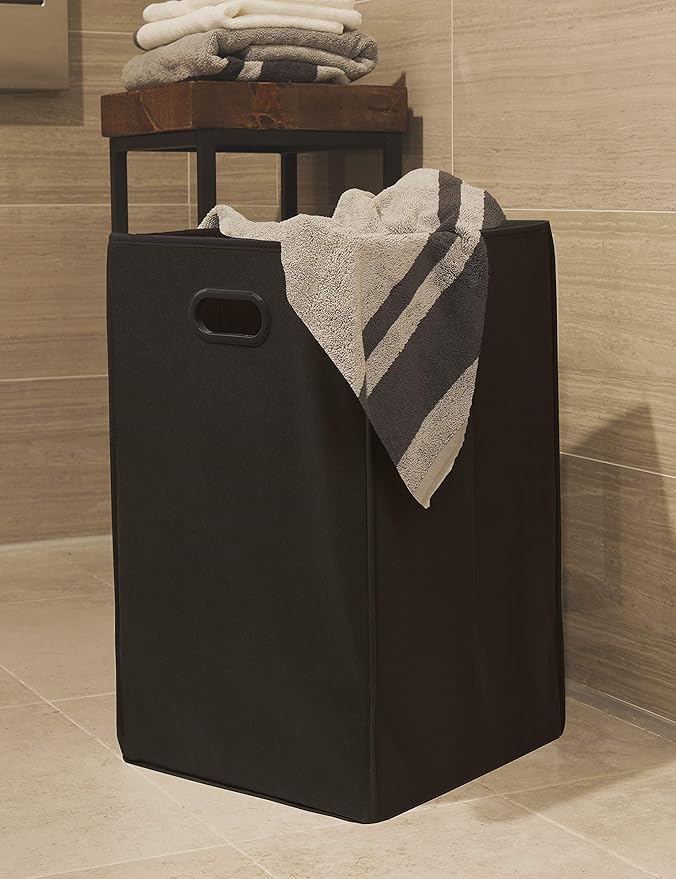 Simple Houseware Foldable Closet Laundry Hamper Basket, Black