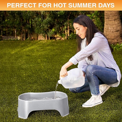 Neater Pet Brands Extra Large Water Bowl for Dogs, Outdoor Dog Water Bowl (2.25 Gallon Extra-Large Capacity), Big Trough Style Food Dish for Indoors or Outside, No Spill Large Dog Bowls, Vanilla Bean